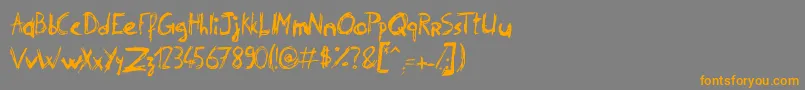 PhilipSignature-Schriftart – Orangefarbene Schriften auf grauem Hintergrund