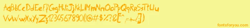 PhilipSignature Font – Orange Fonts on Yellow Background