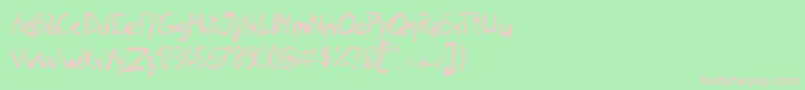 PhilipSignature Font – Pink Fonts on Green Background