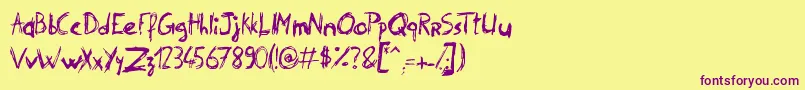 PhilipSignature Font – Purple Fonts on Yellow Background