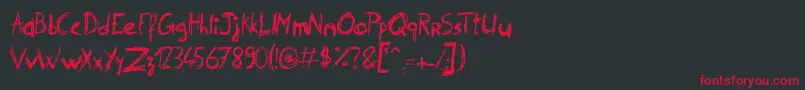 PhilipSignature Font – Red Fonts on Black Background