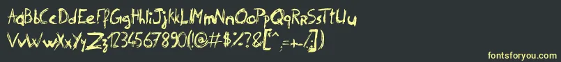 PhilipSignature Font – Yellow Fonts on Black Background