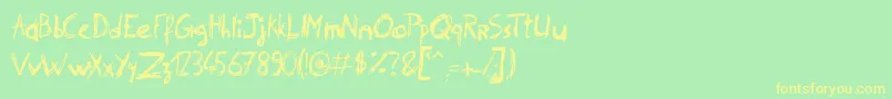 PhilipSignature Font – Yellow Fonts on Green Background