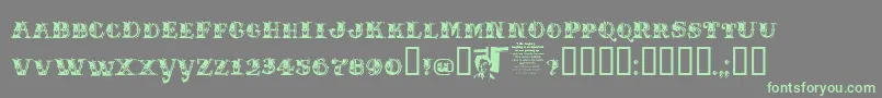 Chasezenholymonkeynuts Font – Green Fonts on Gray Background