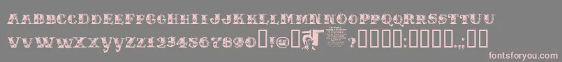 Chasezenholymonkeynuts Font – Pink Fonts on Gray Background