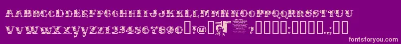 Chasezenholymonkeynuts Font – Pink Fonts on Purple Background