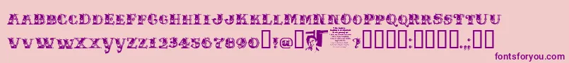 Chasezenholymonkeynuts Font – Purple Fonts on Pink Background