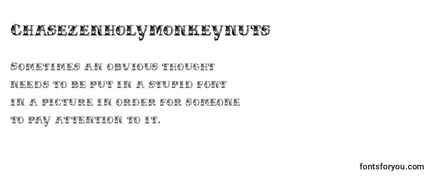 Chasezenholymonkeynuts Font