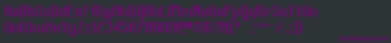 Carlton-Schriftart – Violette Schriften auf schwarzem Hintergrund