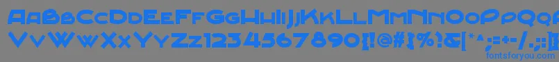 Junebugstompnf-Schriftart – Blaue Schriften auf grauem Hintergrund