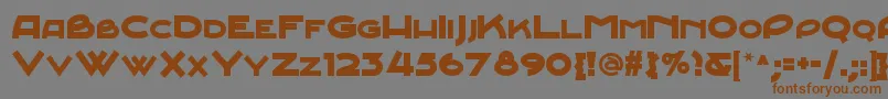 Junebugstompnf Font – Brown Fonts on Gray Background