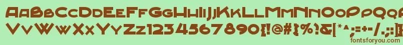 Junebugstompnf Font – Brown Fonts on Green Background