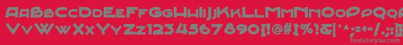 Junebugstompnf-fontti – harmaat kirjasimet punaisella taustalla