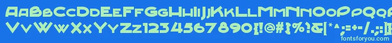 Junebugstompnf Font – Green Fonts on Blue Background