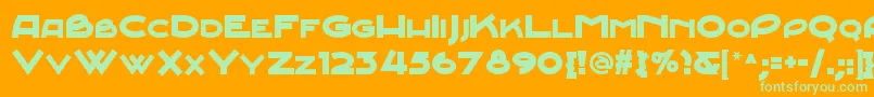Junebugstompnf Font – Green Fonts on Orange Background