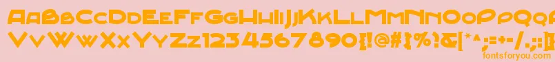 Junebugstompnf Font – Orange Fonts on Pink Background