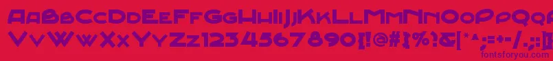 Junebugstompnf Font – Purple Fonts on Red Background