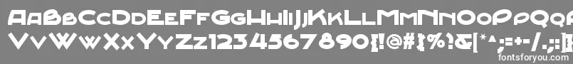 フォントJunebugstompnf – 灰色の背景に白い文字