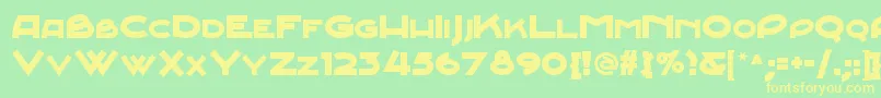 Junebugstompnf Font – Yellow Fonts on Green Background