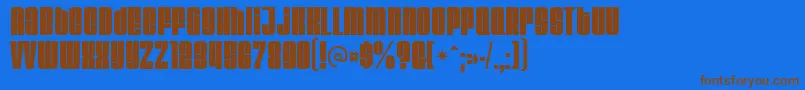 Velvenda Font – Brown Fonts on Blue Background