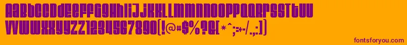Velvenda Font – Purple Fonts on Orange Background