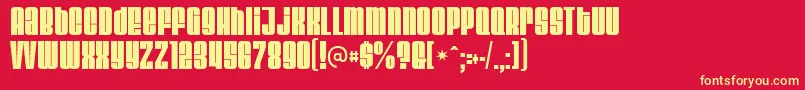 Velvenda Font – Yellow Fonts on Red Background