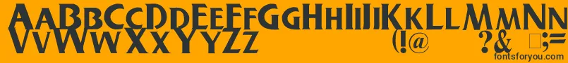 Buschgardenz Font – Black Fonts on Orange Background