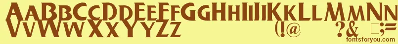 Buschgardenz Font – Brown Fonts on Yellow Background