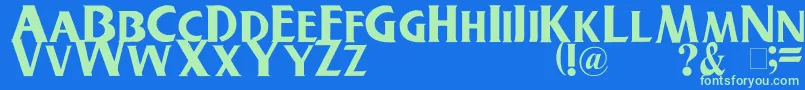 Buschgardenz Font – Green Fonts on Blue Background