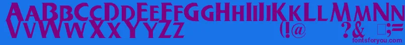 Buschgardenz Font – Purple Fonts on Blue Background