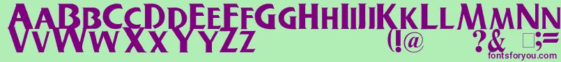 Buschgardenz Font – Purple Fonts on Green Background