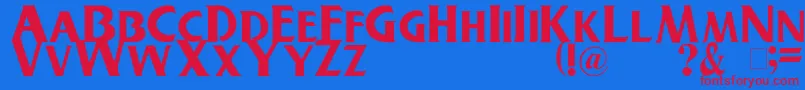 Buschgardenz Font – Red Fonts on Blue Background