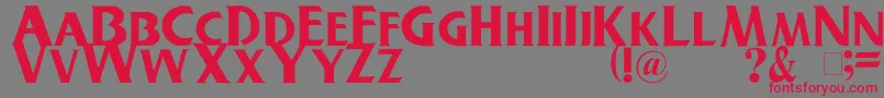 Buschgardenz Font – Red Fonts on Gray Background