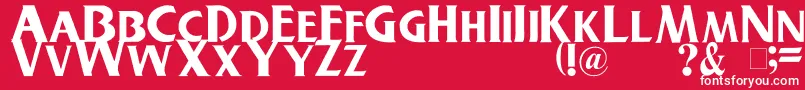 Buschgardenz Font – White Fonts on Red Background