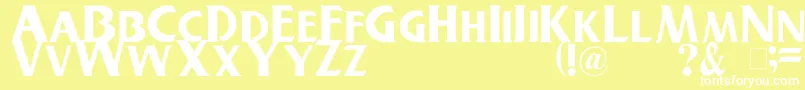 Buschgardenz Font – White Fonts on Yellow Background