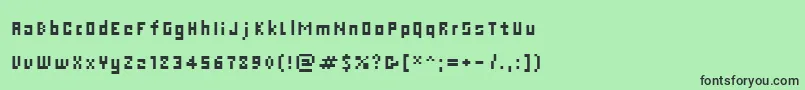 Шрифт Cwebs – чёрные шрифты на зелёном фоне