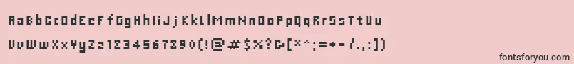 フォントCwebs – ピンクの背景に黒い文字