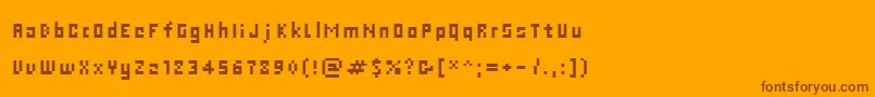 フォントCwebs – オレンジの背景に茶色のフォント