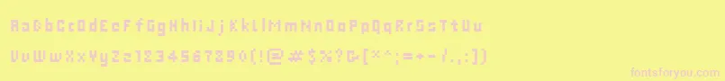 Cwebs Font – Pink Fonts on Yellow Background