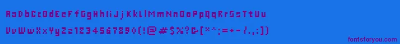 Fonte Cwebs – fontes roxas em um fundo azul