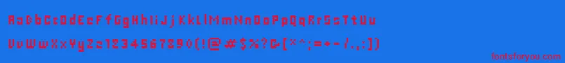 Cwebs Font – Red Fonts on Blue Background