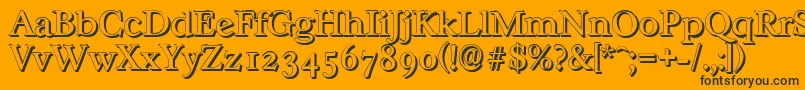 CasablancashadowRegular Font – Black Fonts on Orange Background