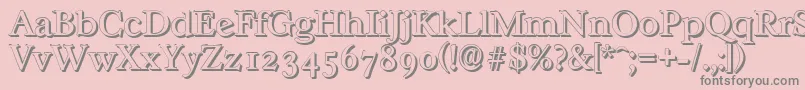 CasablancashadowRegular Font – Gray Fonts on Pink Background