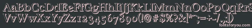 CasablancashadowRegular Font – Pink Fonts on Black Background