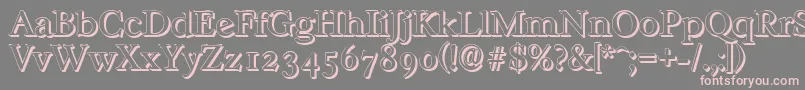 CasablancashadowRegular-Schriftart – Rosa Schriften auf grauem Hintergrund