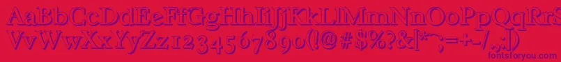 CasablancashadowRegular Font – Purple Fonts on Red Background
