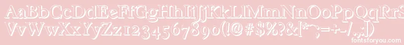 CasablancashadowRegular Font – White Fonts on Pink Background