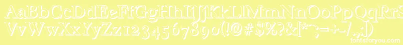 CasablancashadowRegular Font – White Fonts on Yellow Background