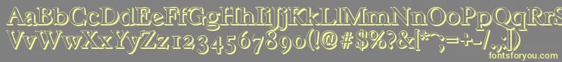 CasablancashadowRegular Font – Yellow Fonts on Gray Background