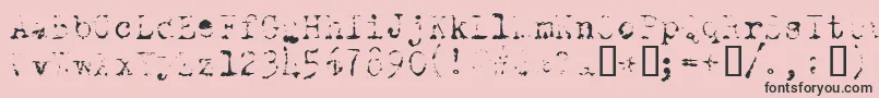 フォントOldTypewriterSkimpy – ピンクの背景に黒い文字